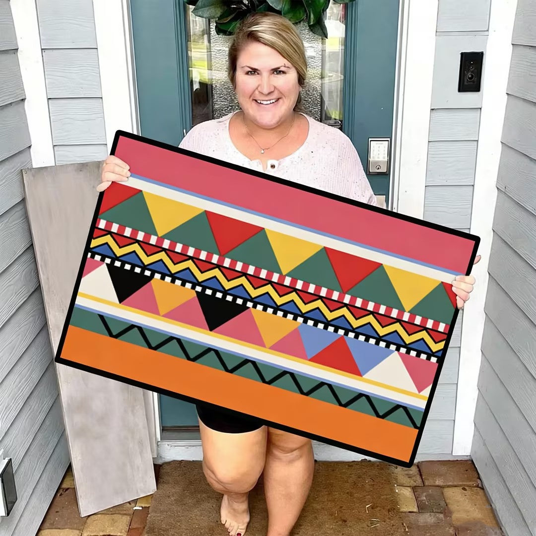 Washable Boho Indoor/Outdoor Runner Rug– Non-Slip & Pet-Friendly