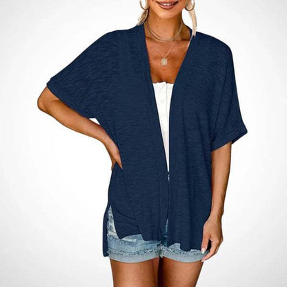 2026 Summer Short Sleeve Open Front Beach Coverup