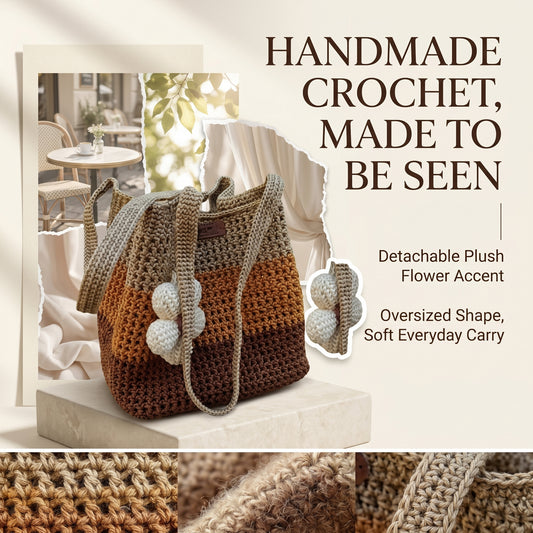 Handcrafted Crochet Striped Bag