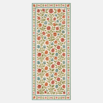 Vintage Floral Washable Runner Rug