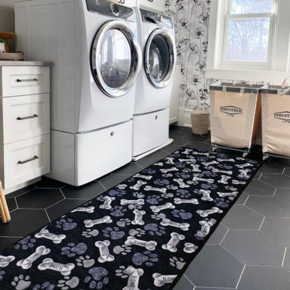 Non-Slip Pet Paw Runner Rug - Machine Washable & OEKO-TEX Certified