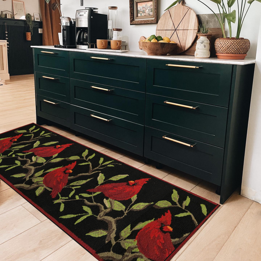 Retro American Cardinal Rug