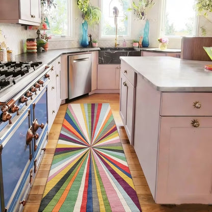 Dopamine Rainbow Washable Runner Rug