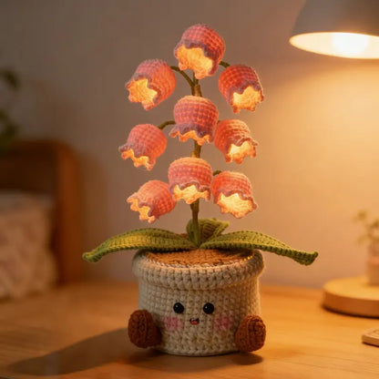 Handmade Crocheted Lily of the Valley LED Lantern