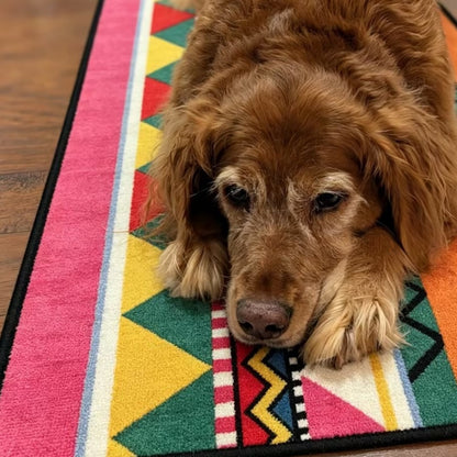 Washable Boho Indoor/Outdoor Runner Rug– Non-Slip & Pet-Friendly