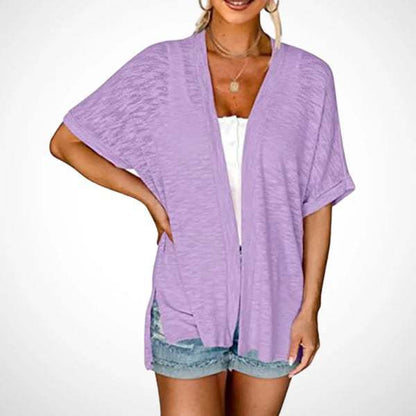 2026 Summer Short Sleeve Open Front Beach Coverup