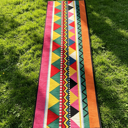 Washable Boho Indoor/Outdoor Runner Rug– Non-Slip & Pet-Friendly