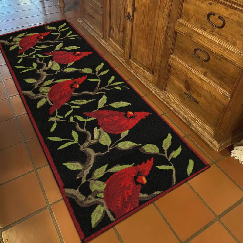 Retro American Cardinal Rug