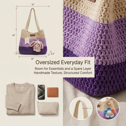 Handcrafted Crochet Striped Bag