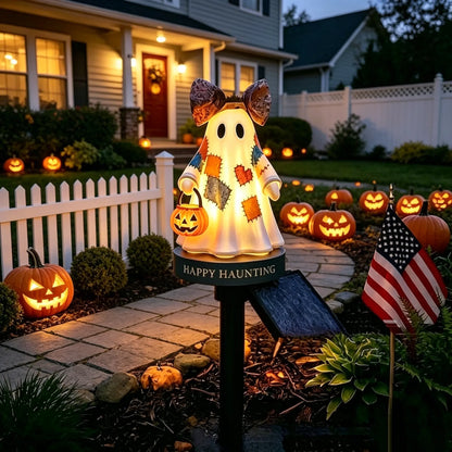 Vintage Patchwork Ghost Solar Garden Light