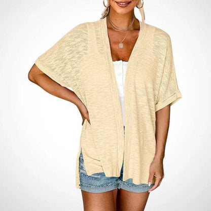 2026 Summer Short Sleeve Open Front Beach Coverup