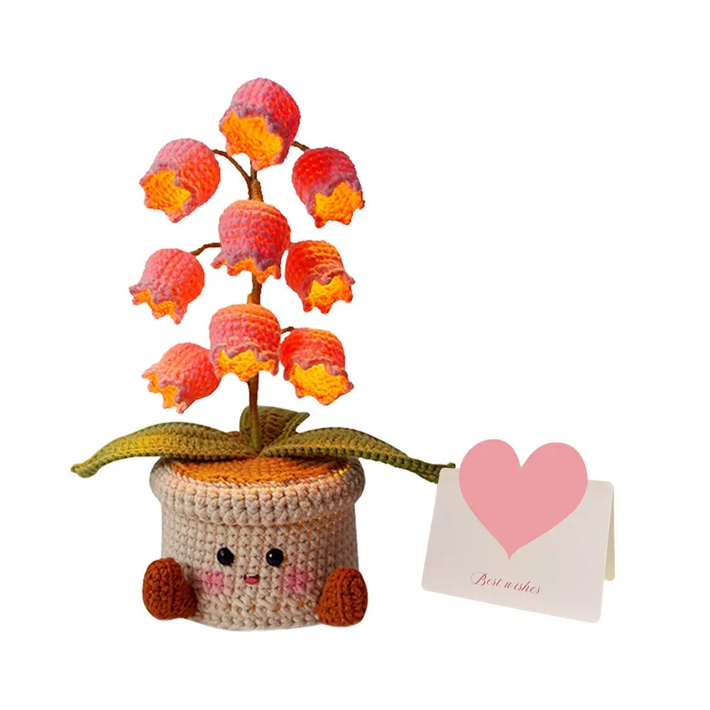 Handmade Crocheted Lily of the Valley LED Lantern