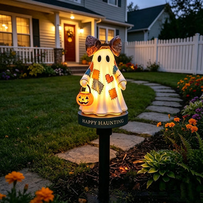 Vintage Patchwork Ghost Solar Garden Light