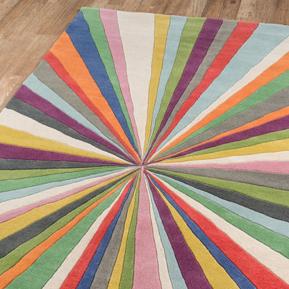 Dopamine Rainbow Washable Runner Rug
