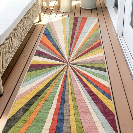 Dopamine Rainbow Washable Runner Rug