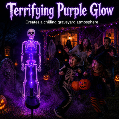 Halloween Skull Solar Garden Lights – Waterproof Outdoor Pathway Lights for Yard, Lawn & Spooky Halloween Decor