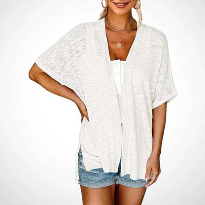 2026 Summer Short Sleeve Open Front Beach Coverup