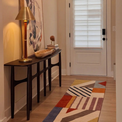 Artistic Geometric Patchwork Washable Runner Rug