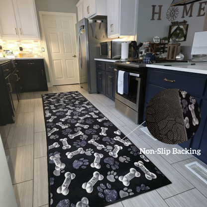 Non-Slip Pet Paw Runner Rug - Machine Washable & OEKO-TEX Certified