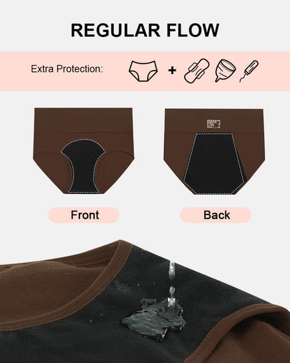 Anti Leak Period Panties Odor Control Ultra Absorbent For Women 5 Pack