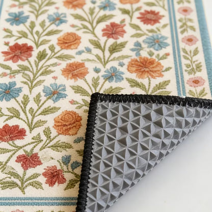 Vintage Floral Washable Runner Rug