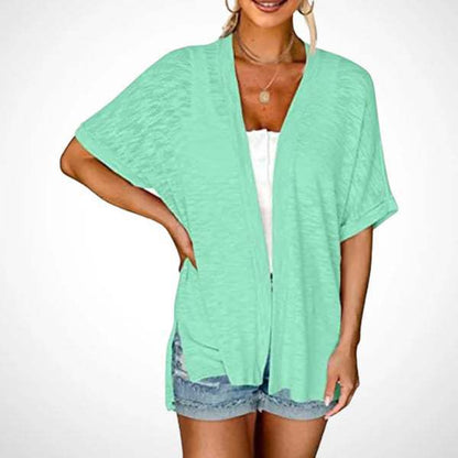 2026 Summer Short Sleeve Open Front Beach Coverup
