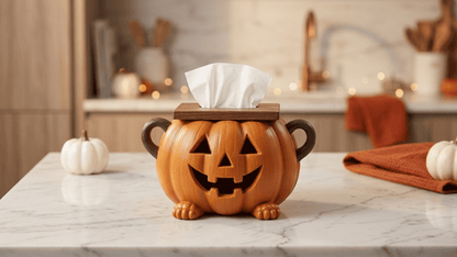 Whimsical Halloween Pumpkin Tissue Box Cover