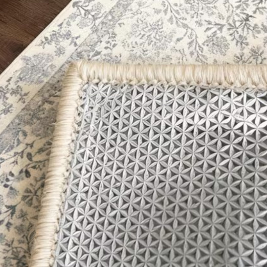 Vintage Floral Washable Runner Rug - Non-Slip & Machine Washable