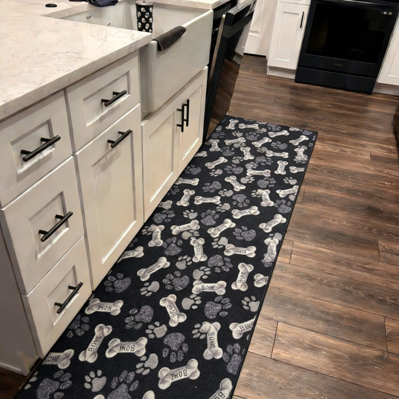 Non-Slip Pet Paw Runner Rug - Machine Washable & OEKO-TEX Certified