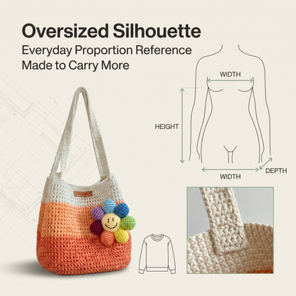Handcrafted Crochet Striped Bag