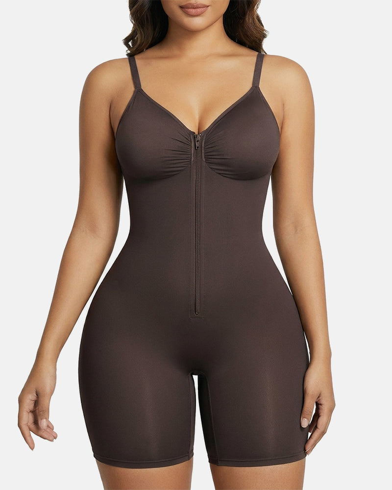 Ultra-Stretch Zip-Up Bodysuit — Sculpting Support & All-Day Comfort