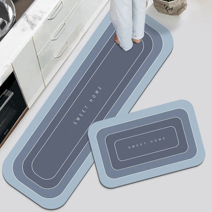 Quick-Dry Super Absorbent Non-Slip Floor Rug for Bathroom, Kitchen & Laundry Room